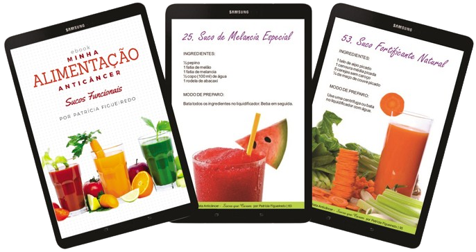 E-book Sucos Funcionais - Minha Alimentação Anticâncer