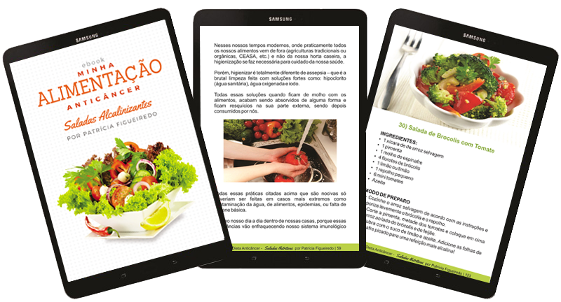 E-book Saladas Alcalinizantes - Minha Alimentação Anticâncer