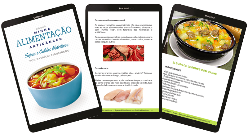 E-book Sopas e Caldos Nutritivos - Minha Alimentação Anticâncer